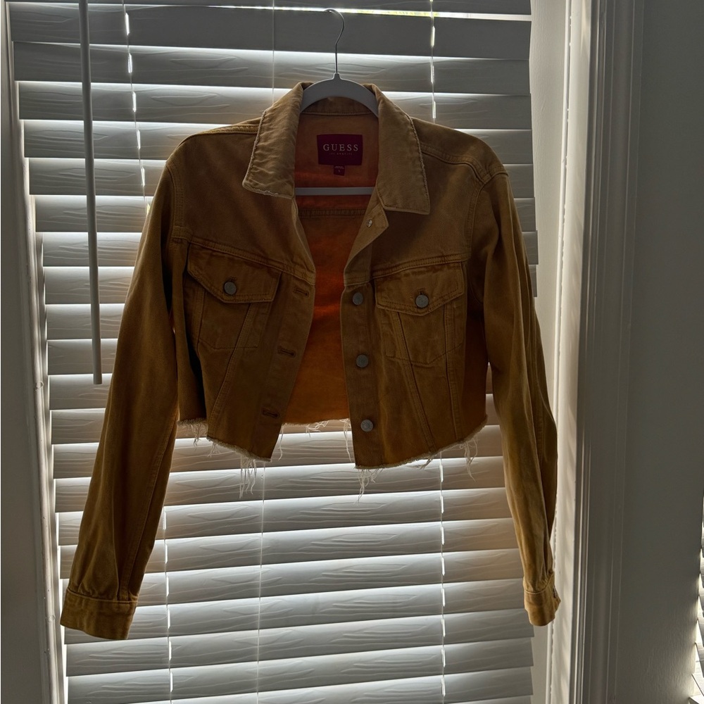 Guess Tan Cropped Jacket